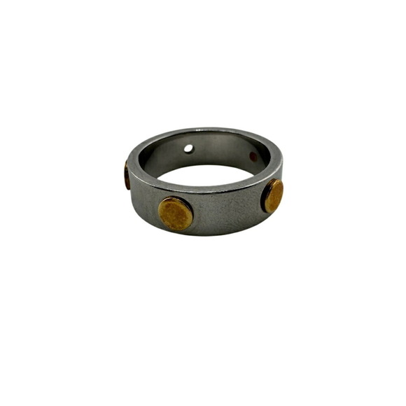 GUCCI Stainless Steel G Ring Silver Unisex